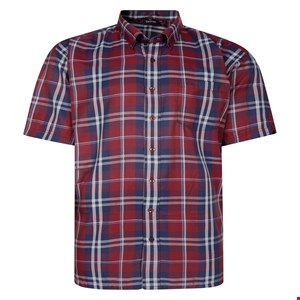 Espionage Check Shirt Burgundy